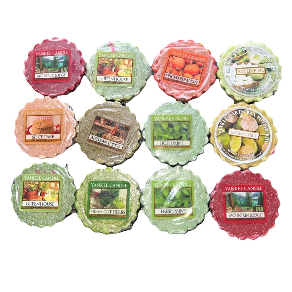 Lot of 12 Yankee Candle Tarts Warmer Wax Potpourri Holiday 0.8 oz‎ 22g NEW